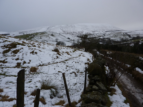 Pendle Hill in Snow